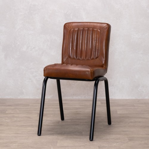 Dark tan leather - dark, dining