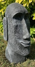 STONE GARDEN EASTER ISLAND HEAD MOAI TIKI  CONCRETE ORNAMENT
