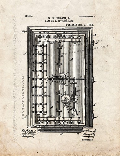 Safe vault door lock patent - safe, or