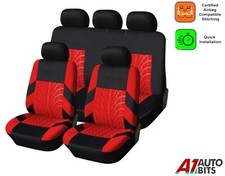 Car Seat Covers Protectors Red Full Set Fabric For Vw Golf Polo MK3 MK4 MK5 MK6