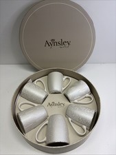 Aynsley SILVER BROCADE Mugs -