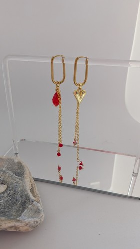 Gold plated earrings with - plated,