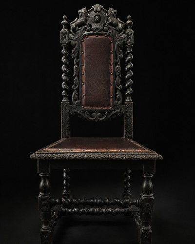Antique throne lion chair - antique,
