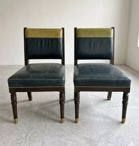 Vintage pair leather - pair,