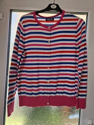 Lands end cardigan - lands, striped