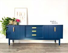 Blue Mid Century Modern G Plan SIDEBOARD / DRINKS COCKTAIL CABINET / TV UNIT