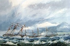MARITIME SAILING STORM CONDITIONS W/COL ALEX WEST 19THC