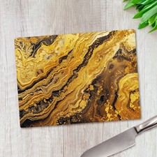 Golden Marble Effect Glass