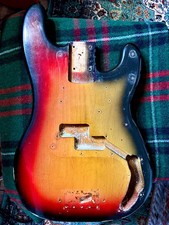 1974 FENDER PRECISION BASS BODY SUNBURST ORIGINAL FINISH