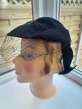 1940s Black Felt Hat