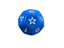Blue D12 Star Dice Twelve-Sided Die D&D TTRPG Polyhedral Set New Unused DND