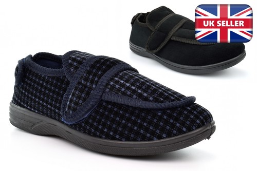 Mens wide fit slippers - mens,