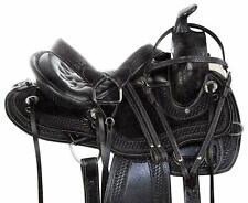 Premium Leather Western Racing Horse Tack Saddle With Padded Seat Size 10"-18.5"