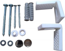 Essentials Angled Floor WC Toilet Pan/Bidet Fixing Bolts, Repair Bracket and Scr