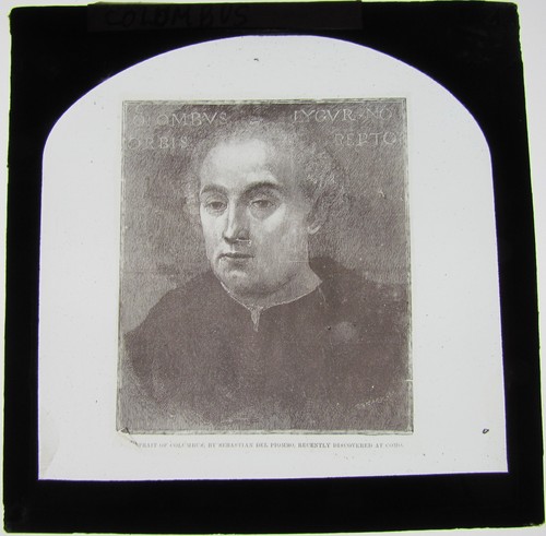Glass magic lantern slide - glass,