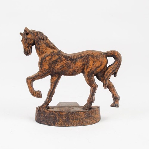 Rustic metal horse doorstop - horse,
