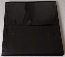 20 x LIGHTHOUSE 'ROYAL' BLACK STAMP RING ALBUM PAGES, 2-POCKETS BOTH SIDES