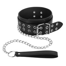 Faux Leather Collar and Lead