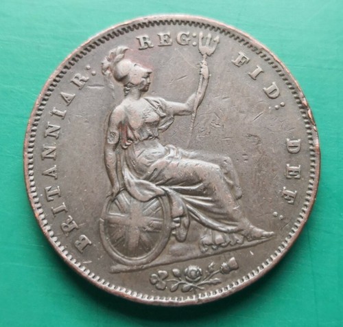 1853 victoria copper penny - 1853,
