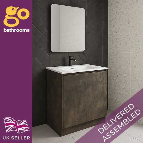 900 brown floor vanity - 900,