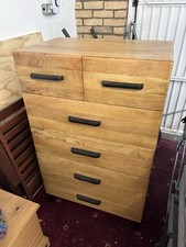 MADE.COM Lucien Tall Chest Of Drawers, Light Mango Wood