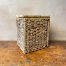 Vintage wicker laundry basket - laundry,
