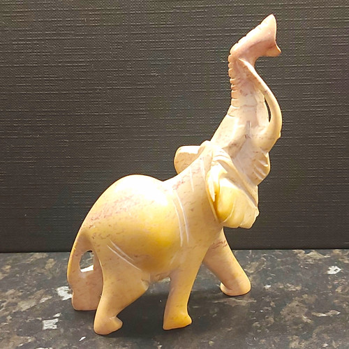 Soapstone elephant ornament - elephant,