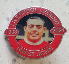 Liverpool Legend Pin Badge - Ian St John - 1938/ 2021 - Picture Badge 