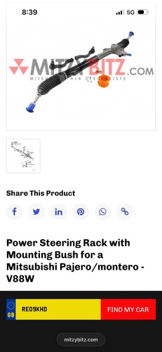 Power steering rack - steering,
