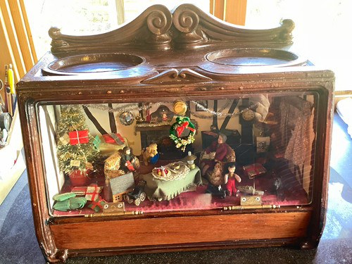 Christmas dolls house diorama - christmas,