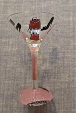 Hand Painted Martini Glass In