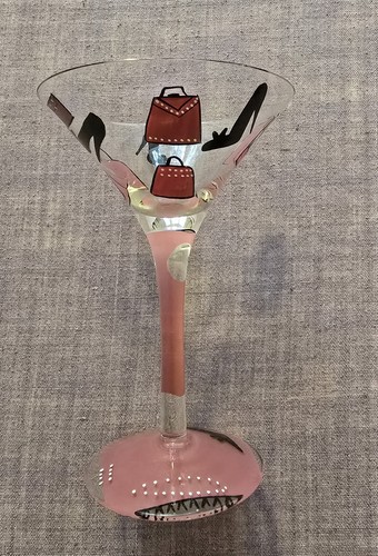 Hand painted martini glass - painted, in