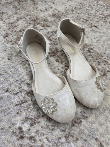 Monsoon white lace girls shoes - white,