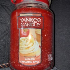 Yankee Candle Large Jar Candle 110-150 hrs 22 oz SUGARED CINNAMON APPLE