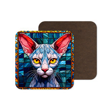 Cute Sphynx Cat Kitten Stained