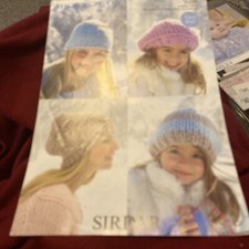 Original Sirdar  9056 Knitting Pattern Child's & Adult Big Softie Hat & Beanies