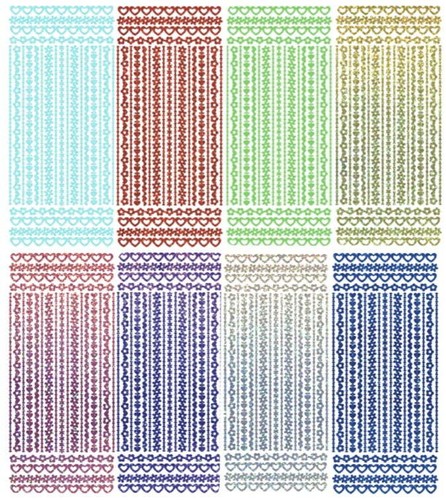Hearts flowers borders diamond - borders,