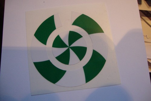 Green and white - and,