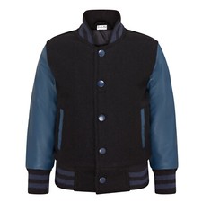 Kids Wool Varsity Black Bomber