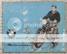 BMW MOTORCYCLES R25/3 R50 R67/3 R69 Sales Brochure 1955 #M217 GERMAN TEXT