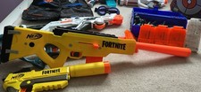  nerf guns, Fortnite, target, vest, goggles bullets and chest