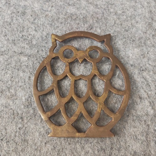 Vintage brass owl shaped - vintage,