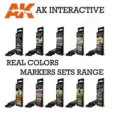 AK Interactive Real Color Markers Sets Full Range Combined Fast Shipping