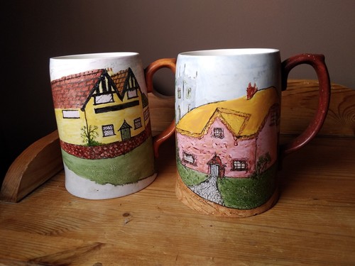 Vintage hand painted ceramic - hand,