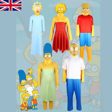 Cosplay The Simpsons Lisa Maggie Marge Dress Homer Bart Kids Adult Suits Costume