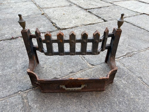 Antique cast iron fire fret - cast,
