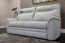 Hudson Classic Back 'Paris Medallion - Duck Egg' 3 Seat Sofa
