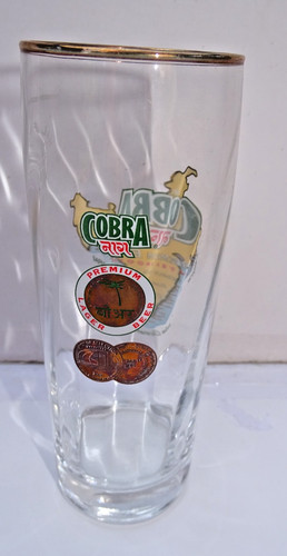 Cobra beer glass half pint - half,