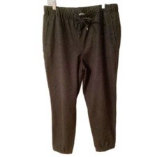 EILEEN FISHER SIZE MEDIUM BLACK WOOL DRAWSTRING LOUNGE PANTS WITH POCKETS