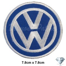 VW  Blue embroidery patch iron